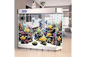 Clearance Sale: Thickened Tempered Glass Deluxe Version Fish Tank (Silver) 42.5W x...