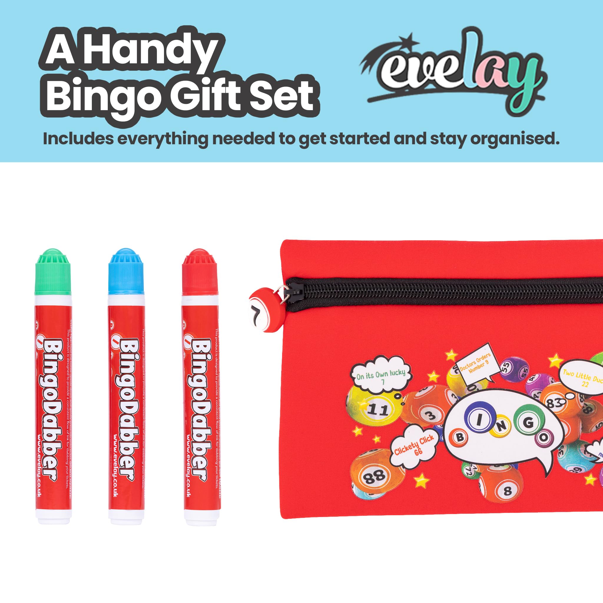 Bingo Dabber Case Holder Gift Set, Red - Image 2