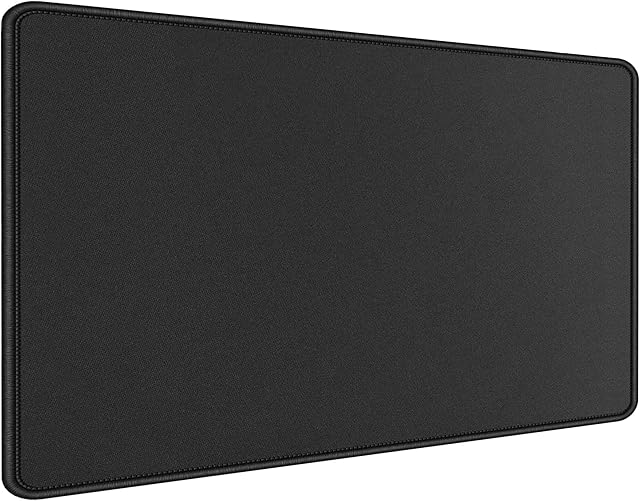 Hosimoln Gaming Mouse Pad, Extended Mouse Pad Size 90x40CM Thickness 3MM,Premium-Textured Non-Slip & Waterproof Computer Mousepad with Stitched Edges for Gaming, Office & Home-90x40 Black