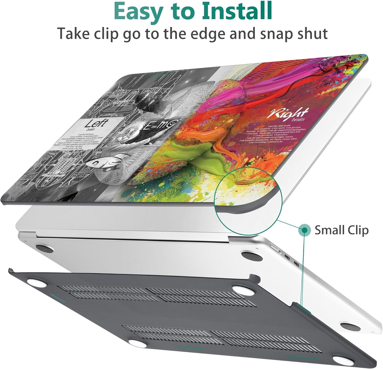 May Chen for M4 MacBook Air 13.6 Inch Case 2025 2024 2023 2022 Release Models: A3240 A3113 M3 A2681 M2, Plastic Hard Shell Case for MacBook Air 13.6" with Retina Display Fits Touch ID, Brain - Image 5