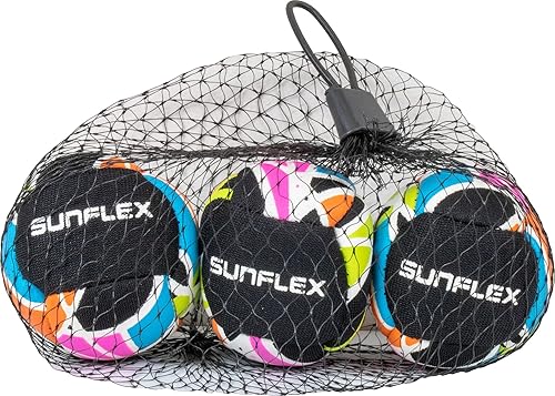 Miniatura 6 de Sunflex Extreme Fun Balls - Neoprene Lightweight Outdoor Beach Game Balls - Fun 3 Piece Set for Outdoor and Water Use - Waterproof, UV Resistant,