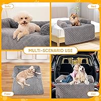 Vista 6 de Calming Dog Couch Bed for Large Dogs, Durable Fluffy Fuzzy Dog Mat, Sofa Dog Bed Mats with Removable Washable Cover, Perfect for Small, Medium Dogs