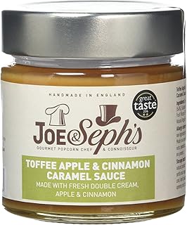 Joe & Seph's Toffee Apple and Cinnamon Caramel Sauce (1 x 230g) 2 Star Great Taste Award Winner Vegetarian Made in the UK Dessert spread