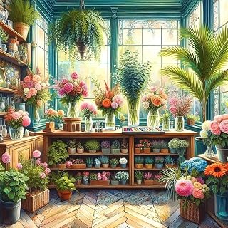 Accompany Wind 성인용 녹색 식물과 꽃 다이아몬드 아트 키트, 초보자를 위한 5D 꽃 다이아몬드 페인팅 키트, DIY 라운드 풀 드릴 다이아몬드 보석 아트 공예 홈 벽 장식 선물 35.6 x 35.6cm(14 x 14인치)