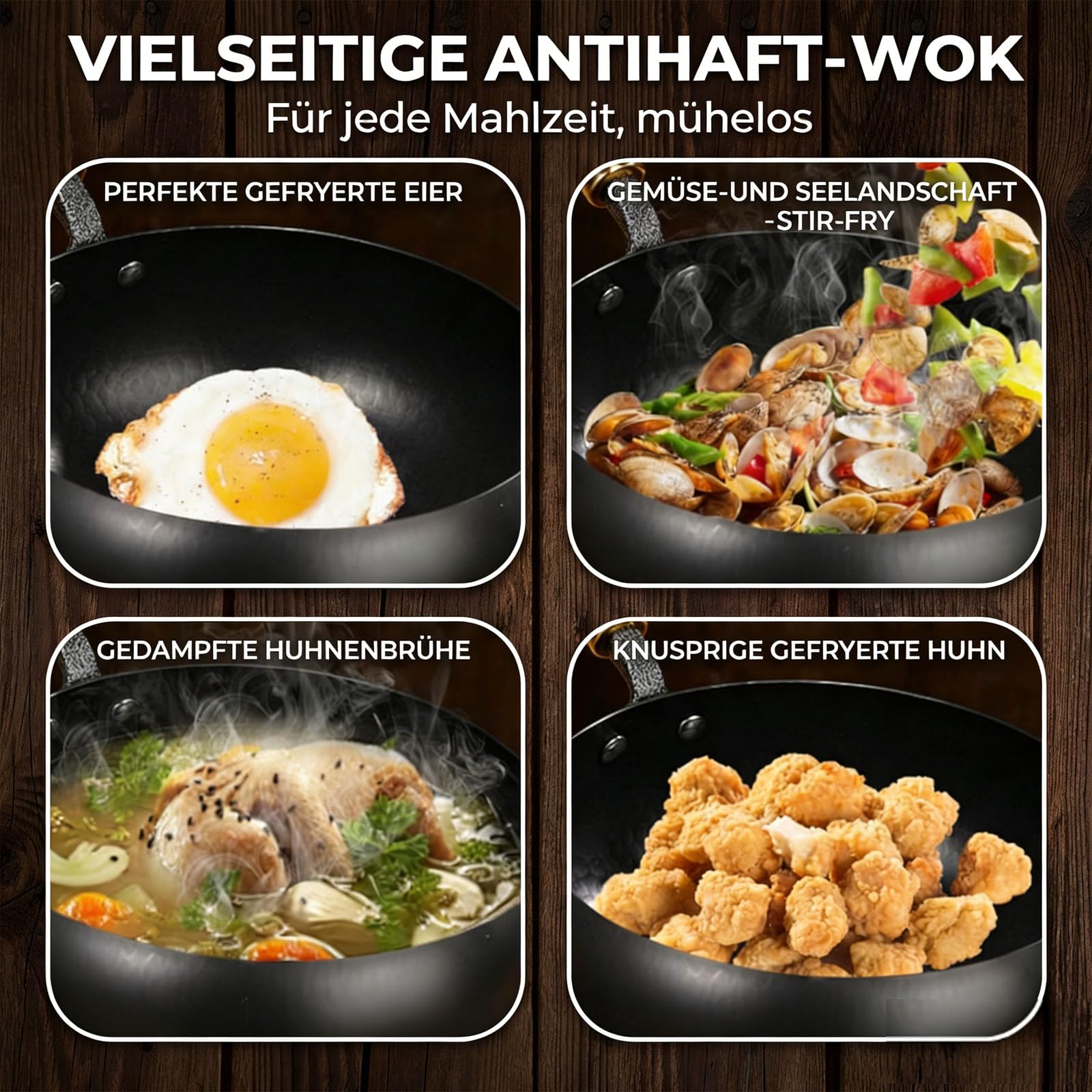 2026 Neu Tsubame Sanjo Pfanne, Japanische Tsubame-Sanjo Meister Pfanne 24/26/28cm, Unbeschichtet, Handgefertigt zum Kochen, Braten Induktionsgeeignet mit Holzgriff Deckel Kochen (Holzdeckel * B, 24cm)