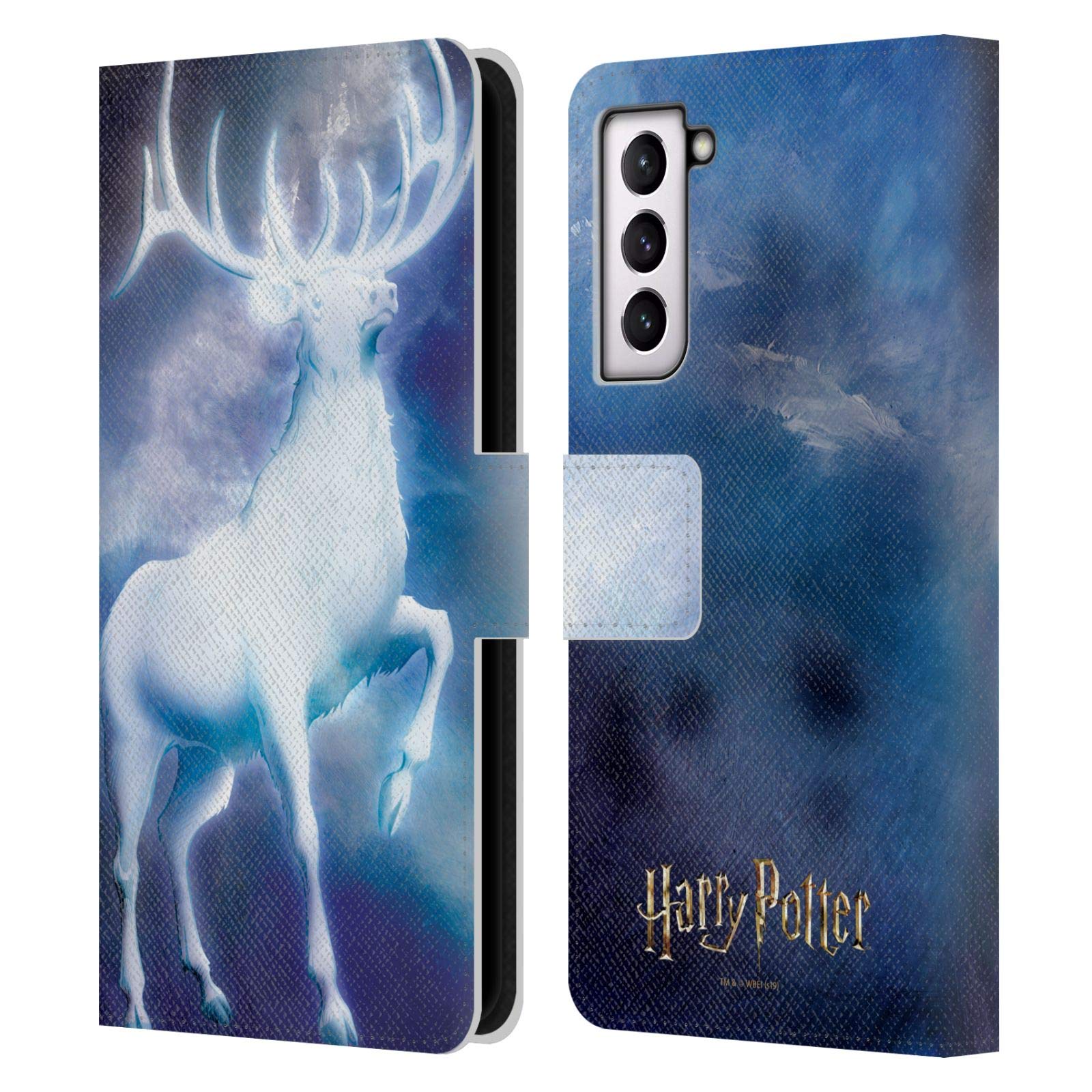 Head Case Designs Licenza Ufficiale Harry Potter Stag Patronus Prisoner of Azkaban II Custodia Portafoglio in Pelle Compatibile con Samsung Galaxy S21 5G