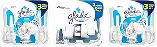PlugIns Refills Air Freshener Starter Kit, Scented and Essential Oils for Home and Bathroom, Clean Linen, 4.02 Fl Oz, 2 Warmers + 6 Refills