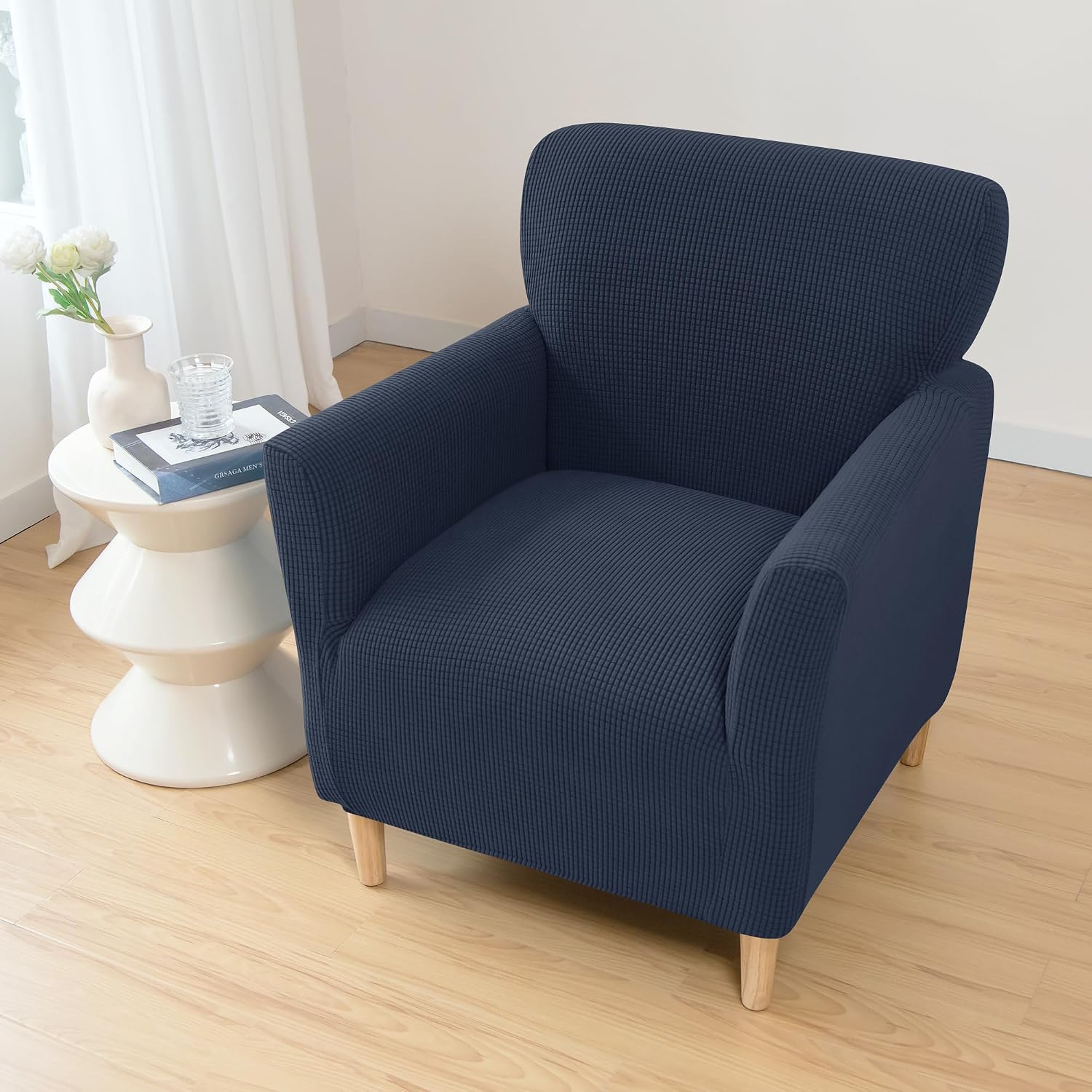 Banquet Armchair Slipcovers 2-Piece Stretch Chair Slipcovers with Arms Anti-Slip Sofa Covers Arm Chair Cover for Living Room Furniture Protector