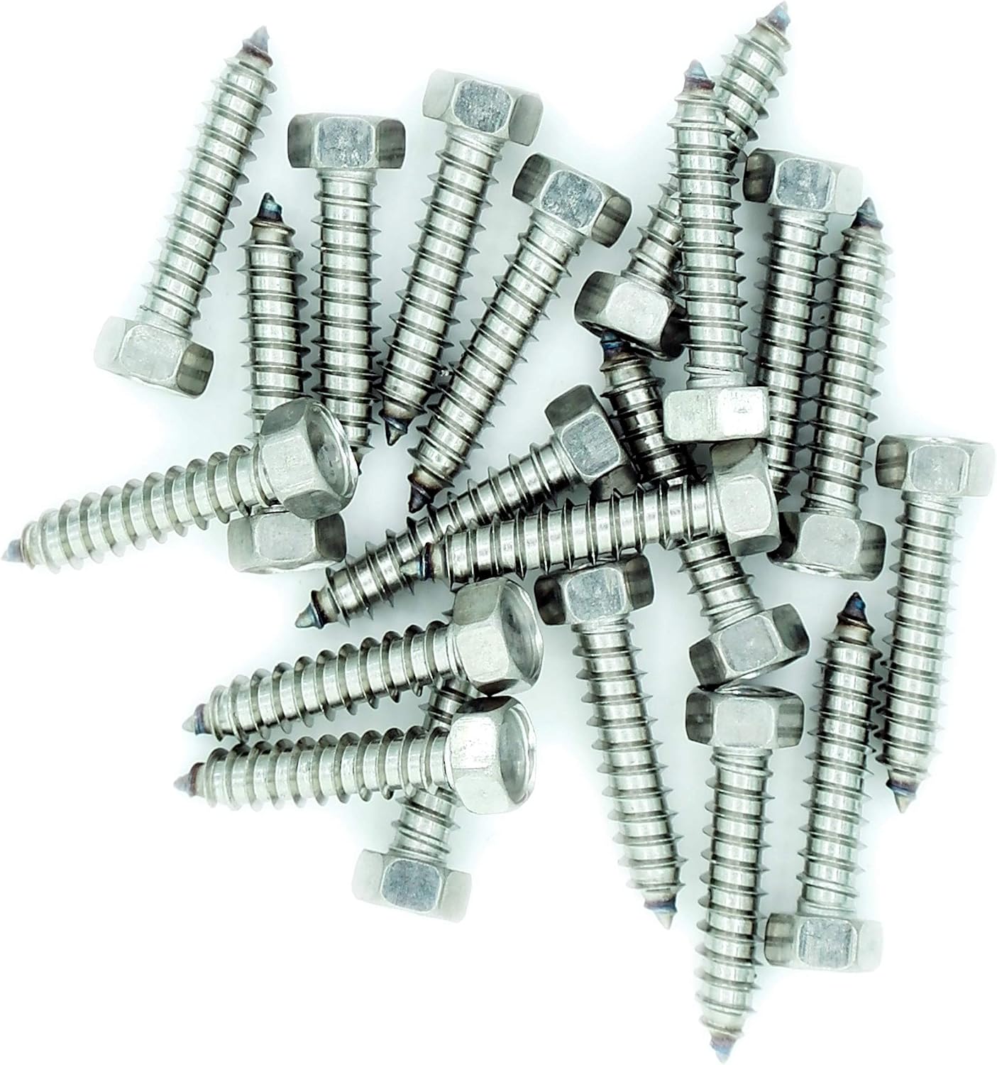No.8 x 0.6 (4.2mm x 16mm) Hex Self-Tapping Screw - Stainless Steel (A2) (Pack of 20), 4.2x16 - A2 (20)