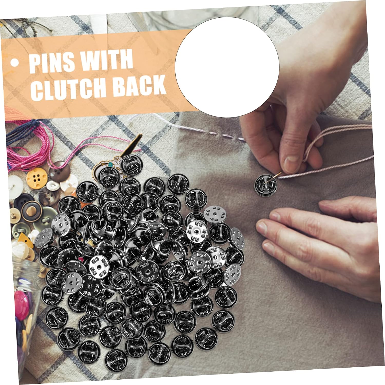 DOITOOL 400pcs Butterfly Clutch Backs for Secure Locking Pin Backs Replacement for Craft Making Brooches and Badges Practical and Lightweight Design