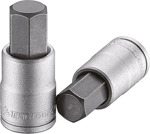 Miniatura 2 de Teng Tools 9 piezas 12 pulgada Drive SAE Hex Bit Socket Clip Rail - M1209AF