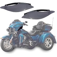 Dark Smoke Wind Deflectors Side Wings Compatible with Harley Davidson Electra Glide Street Glide Trike 2014-2022,Adjustable Motorcycle Fairing Side Shield,Air Deflectors kit 2PCS