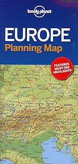 Lonely Planet Europe Planning Map: Easy-Fold, Full Colour Travel Map with Top Attractions, Itineraries & Themed Lists | Ha...