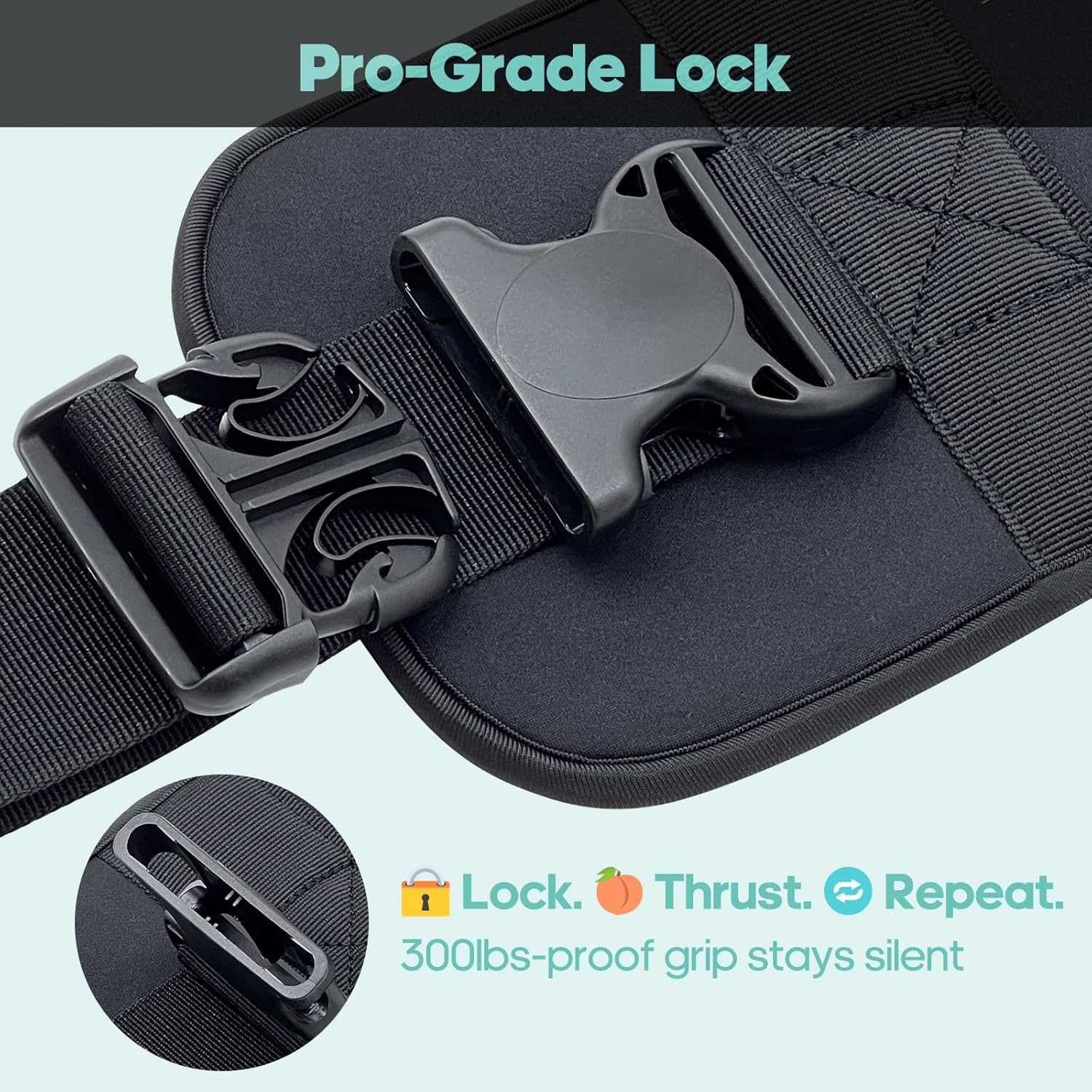 Hip-Thrust-Belt, Foldable Design, Slip-Resistant Padding, Supports 300 lbs, Ideal for Glutes Training with Dumbbells, Kettlebells & Plates, Great for Gym & Home Hip Thrust Workouts