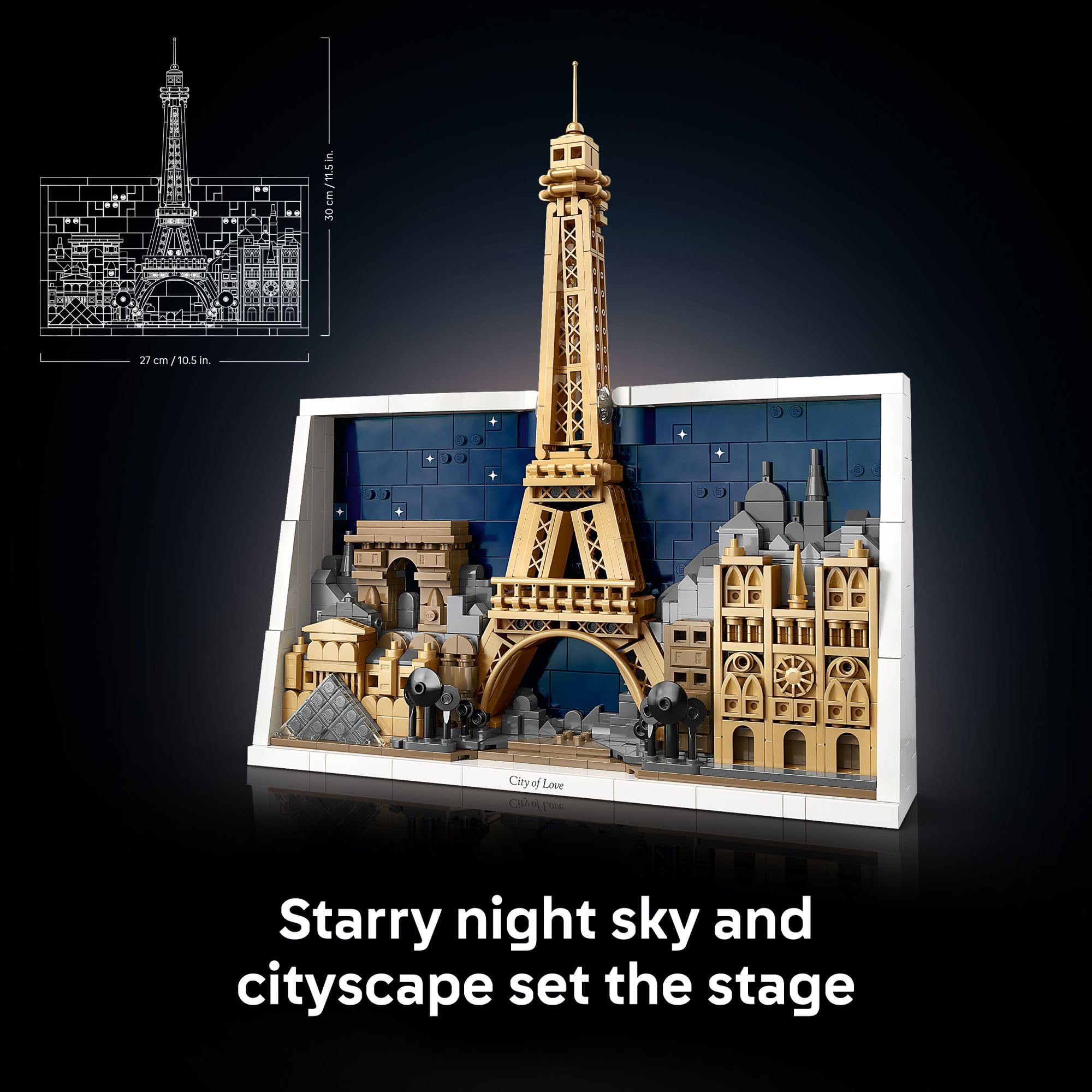 LEGO Architecture Paris – City of Love Building Set for Adults - DIY Office or Bedroom Decor for Women & Men, Ages 18+ - Buildable Frame to Hang or Stand for Display - Gift Idea for Birthdays - 21064