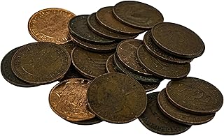 Generic One 25-Pack of Assorted Bulk Old English Half Pennies for Craft Purposes, 1392-H-25