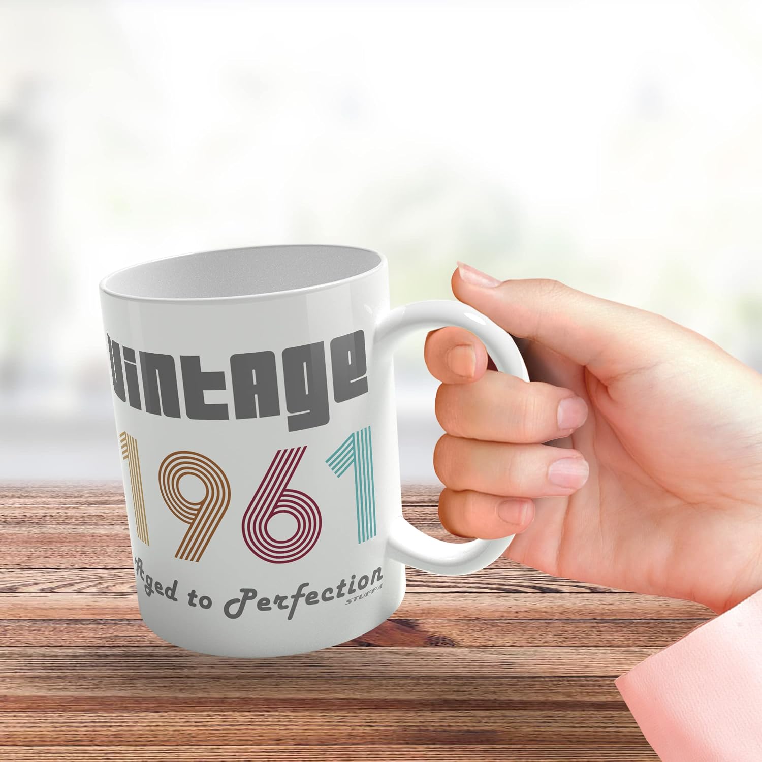 Stuff4 65th Birthday Gifts for Men Women, 1961 Vintage Coffee Mug, 11oz Ceramic Dishwasher Safe Mugs - Image 4