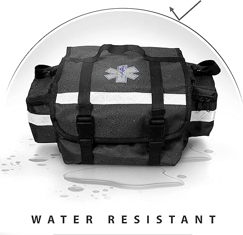 Miniatura 6 de ASA TECHMED First Aid Responder EMSEMT Bolsa médica de emergencia vacía 17 x 9 x 7 pulgadas, ideal para paramédicos, bomberos, enfermeras, EMT,