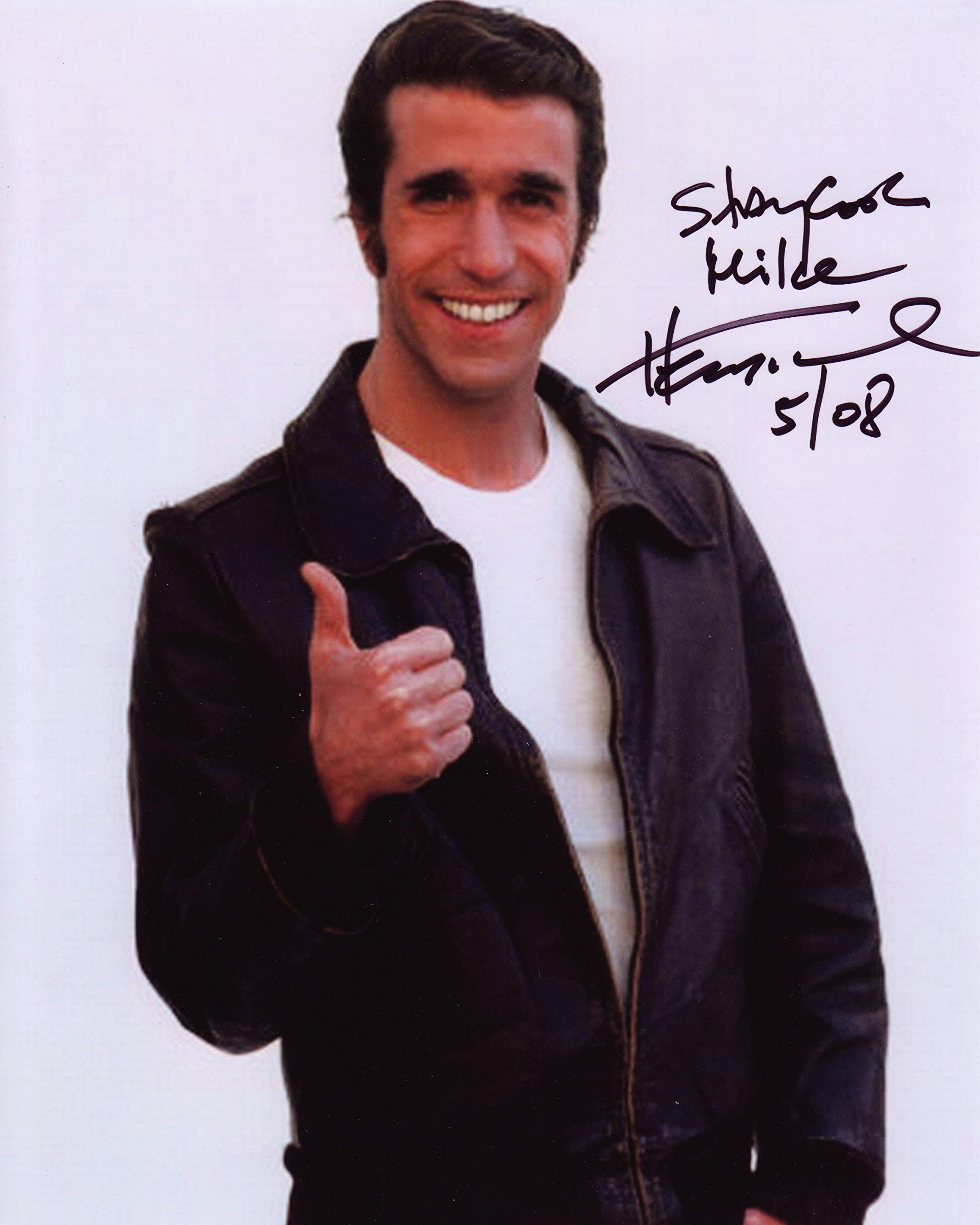 Henry Winkler Photo with Reproduction Signature archival Quality