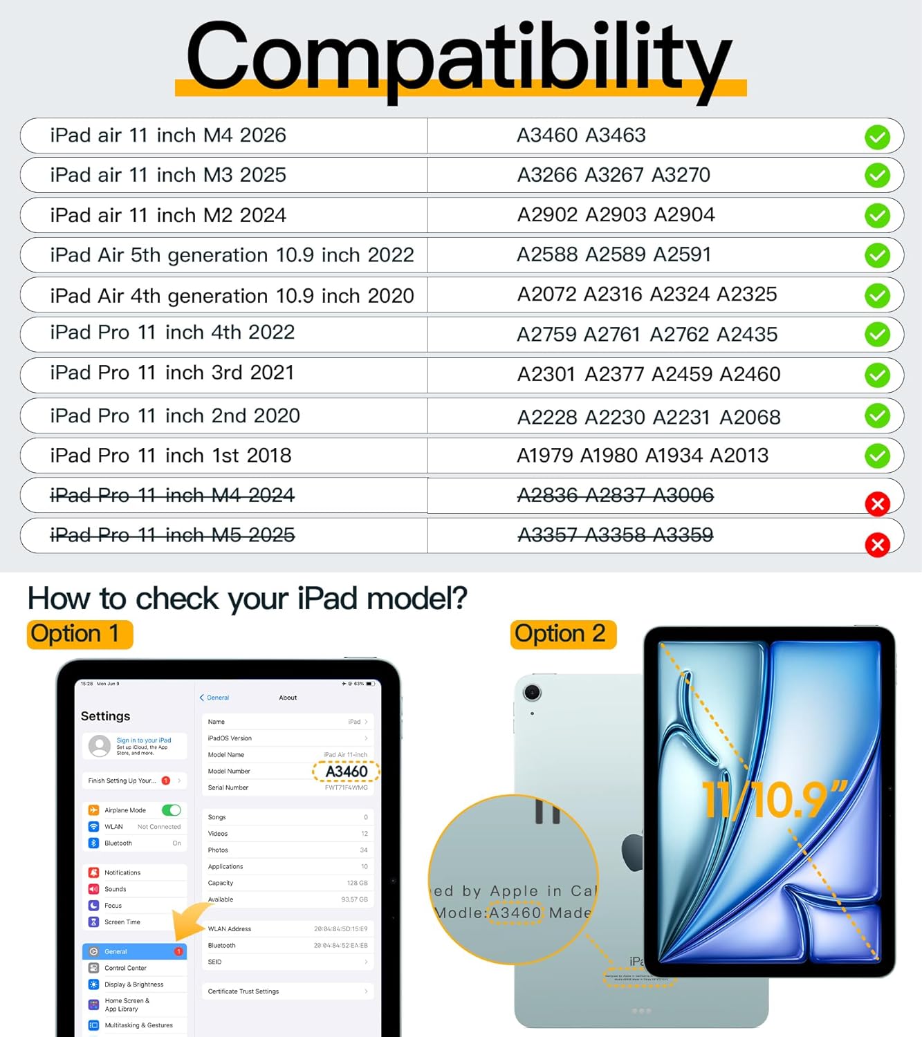 BRAECN for iPad Air 11 Inch Case M4 2026/M3 2025/M2 2024, iPad Air 10.9" 5th/4th Gen, iPad Pro 11 4th/3rd/2nd/1st Gen, Protective Cover with Screen Protector, Pencil Holder, Kickstand, Shoulder Strap