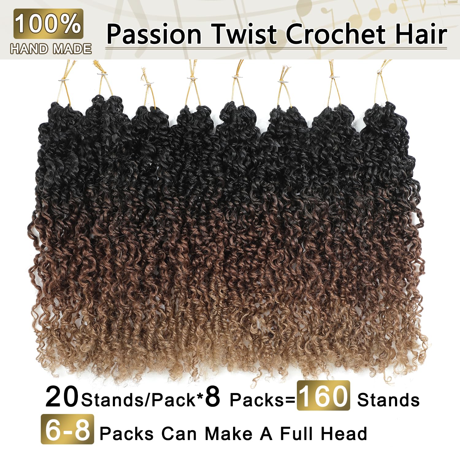 Boho Passion Twist Crochet Hair Pre-Looped Synthetic Locs