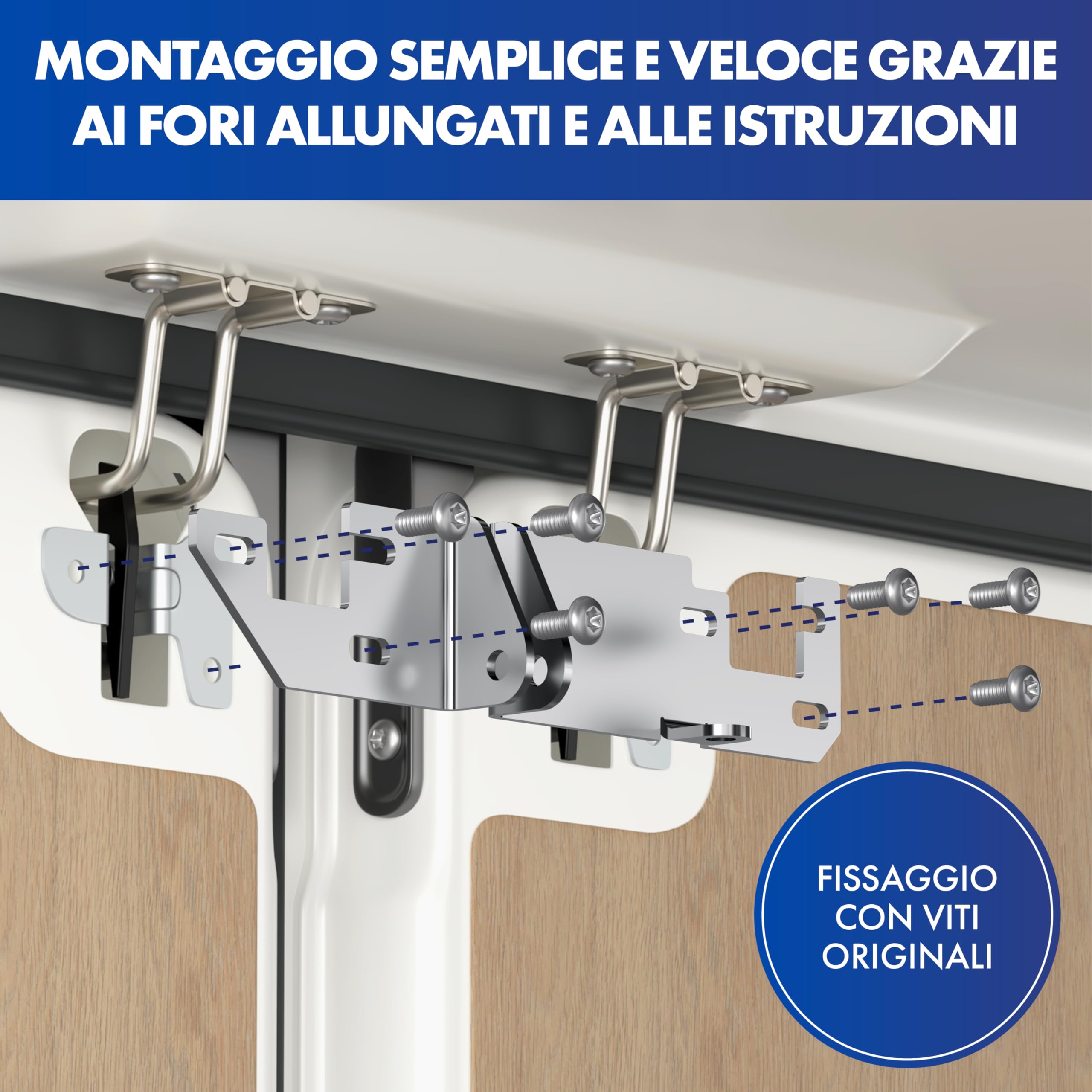 LAINFELD Serratura per porta posteriore | Protezione antifurto per porta posteriore H1/H2 Roof per es. FIAT Ducato, Citroen Jumper | Accessori per camper | Serratura per porta