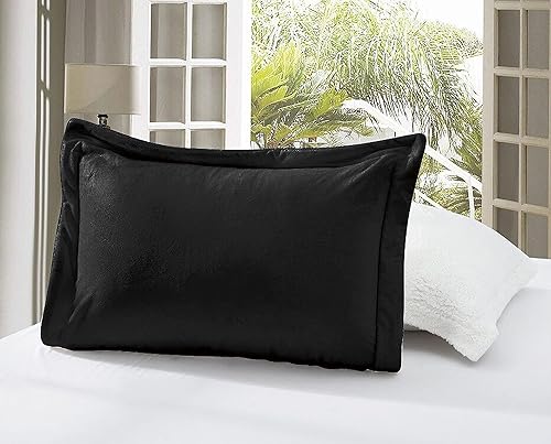 Miniatura 3 de Elegant Comfort Juego de edredón sherpa súper suave de 3 piezas de calidad premium, pesado reversible, relleno alternativo de microgamuza, edredón