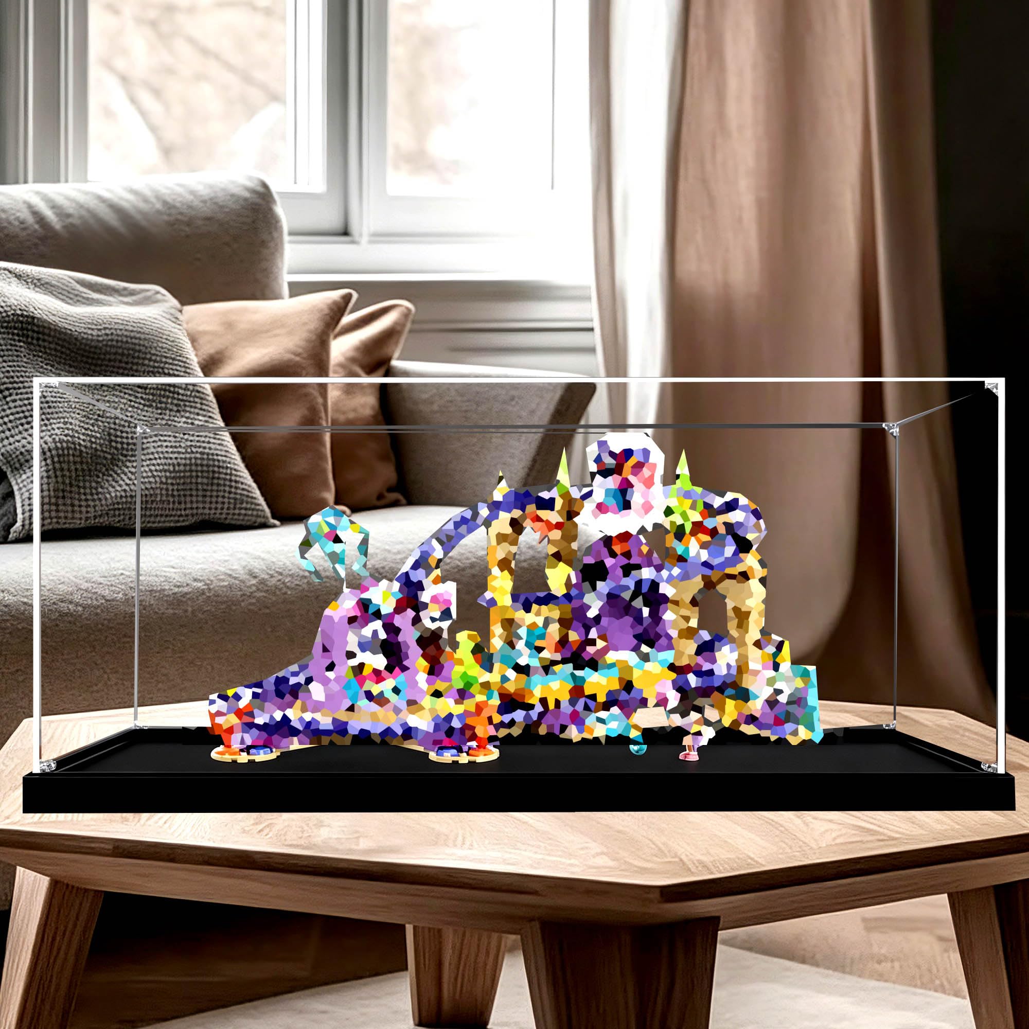 Vetrina in acrilico, adatta per Le-go 42703 Park set (nero, 2 mm) | Vetrina antipolvere per riporre la casa, compatibile con 42703 Roller Coaster Park (solo scatola)