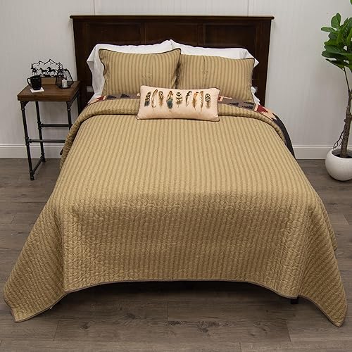 Miniatura 8 de Donna Sharp Juego de ropa de cama King  4 piezas  Juego de edredón Mojave Southwest con colcha King, dos fundas de almohada King y una almohada