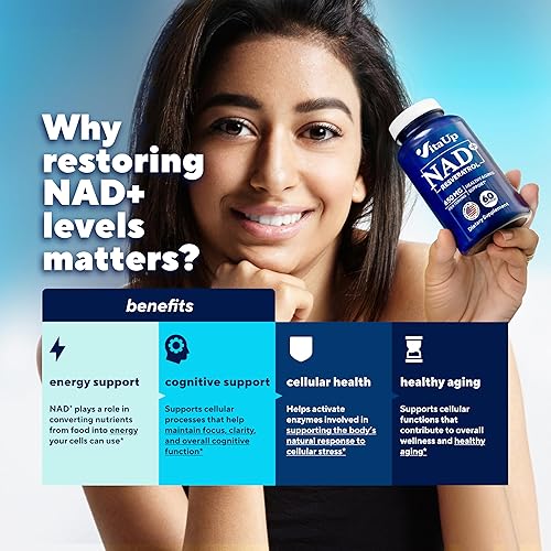 Miniatura 5 de Suplemento de resveratrol NAD+ - Suplemento Trans Resveratrol NAD fabricado en Estados Unidos de 650 mg - Cápsulas de dinucleótidos de nicotinamida