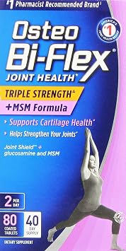 Osteo BiFlex Triple Strength with MSM Formula ، يدعم Cartilage Health ، 80 Count