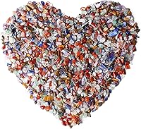 Vista 26 de LAIDANLA 1 libra (450 gramos) de grava de acuario de cristal de 7 chakras, piedras pulidas y talladas en bruto, piedras de cristal irregulares