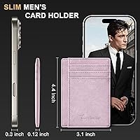 Vista 20 de Travelambo Billetera delgada con bolsillo delantero y clip para el dinero con bloqueo de identificación por radiofrecuencia, talla única