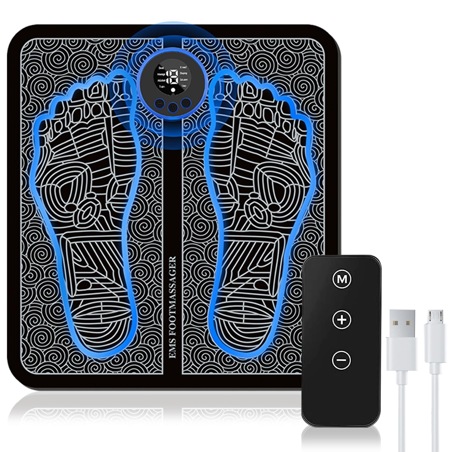 CrazySun EMS Foot Massager Mat for Neuropathy Foot Massager for Pain