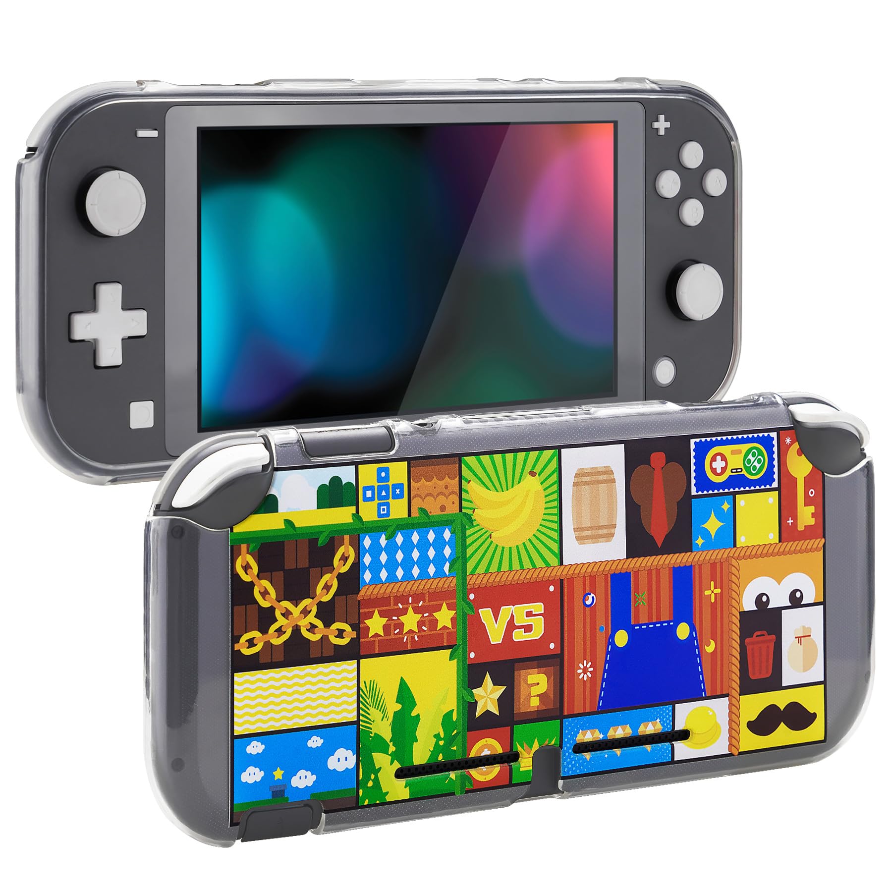 PlayVital Cover Custodia per Nintendo Switch Lite,Copertura Morbida TPU Protezione Accessorio per Nintendo Switch Lite Console-Avventura Rompicapo