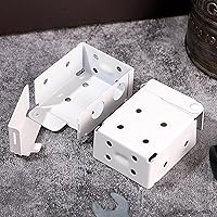 Vista 4 de Hotop Soportes para persianas de 2 pulgadas, soporte de montaje de caja de perfil bajo para barandilla de ventana, color blanco (4)