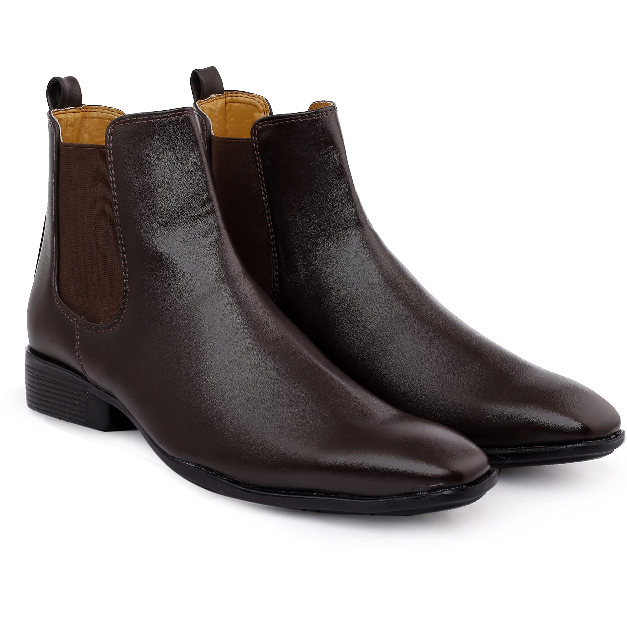BXXY Mens Brown Faux Leather Material Latest Casual Chelsea Boots-9 UK (B095Z2V3JS) Amazon Price History, Amazon Price Tracker