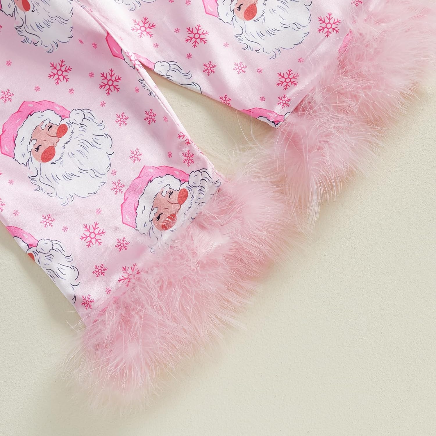 Toddler Kids Baby Girl Solid Pjs Ruffle Long Sleeve Button Shirt Top and Pants Cotton 2Piece Pajamas Set - Image 6