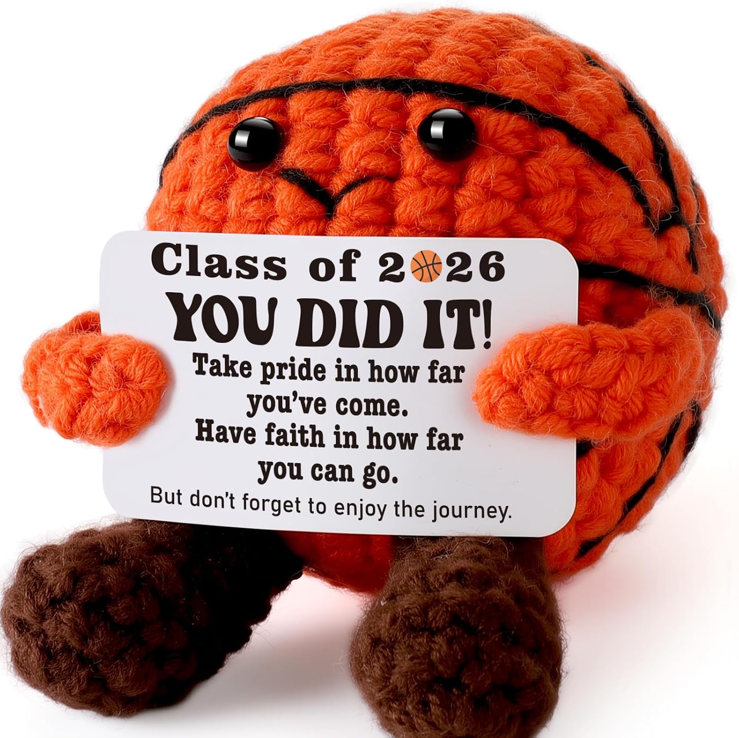 2026 Basketball Graduation Gifts - Graduate Gift for Her or Him, Funny Handmade Crochet Basketball Graduation Decorations, College High School Graduate Gift for Son Daughter Teenage Teammate