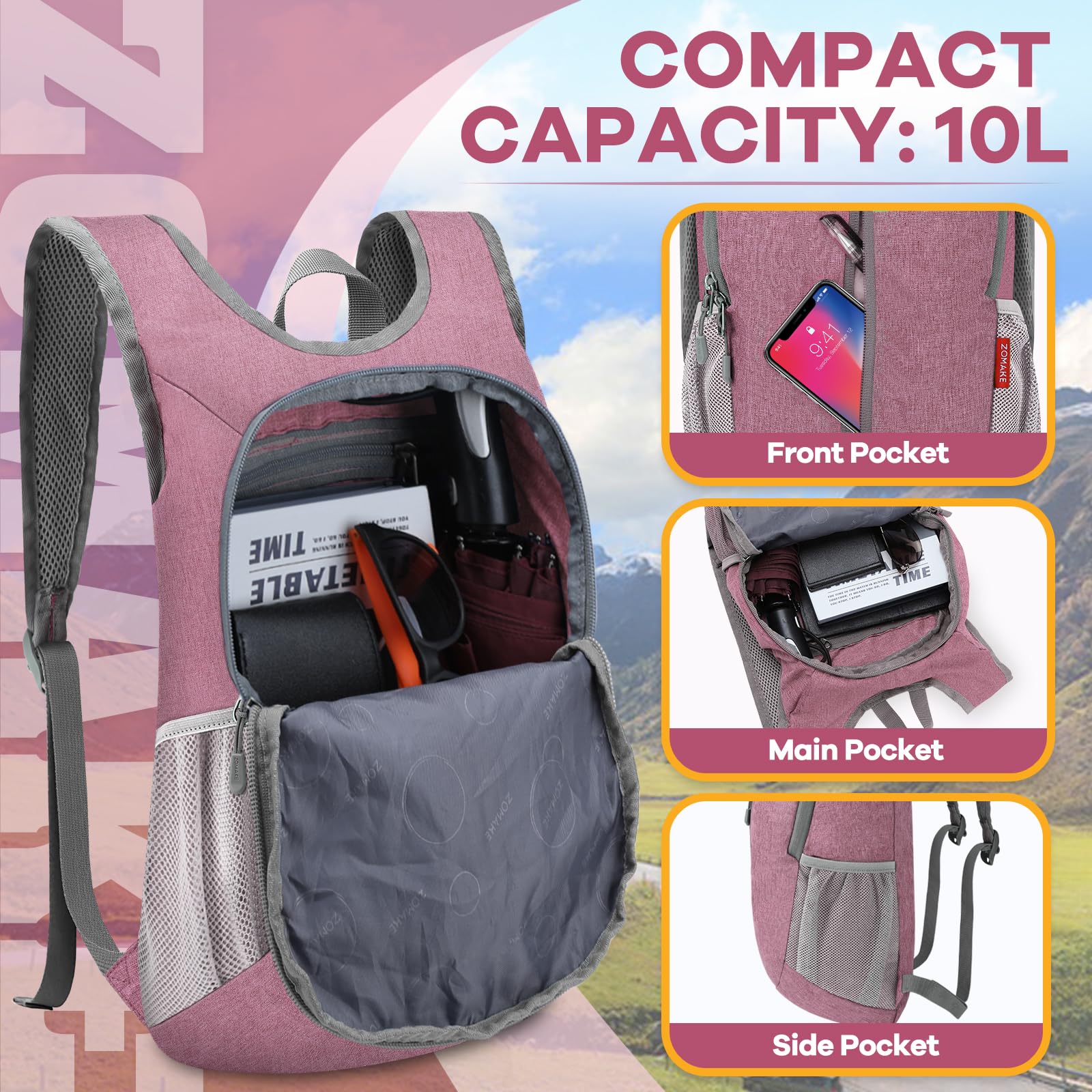 ZOMAKE Lightweight Foldable Backpack - Image 3