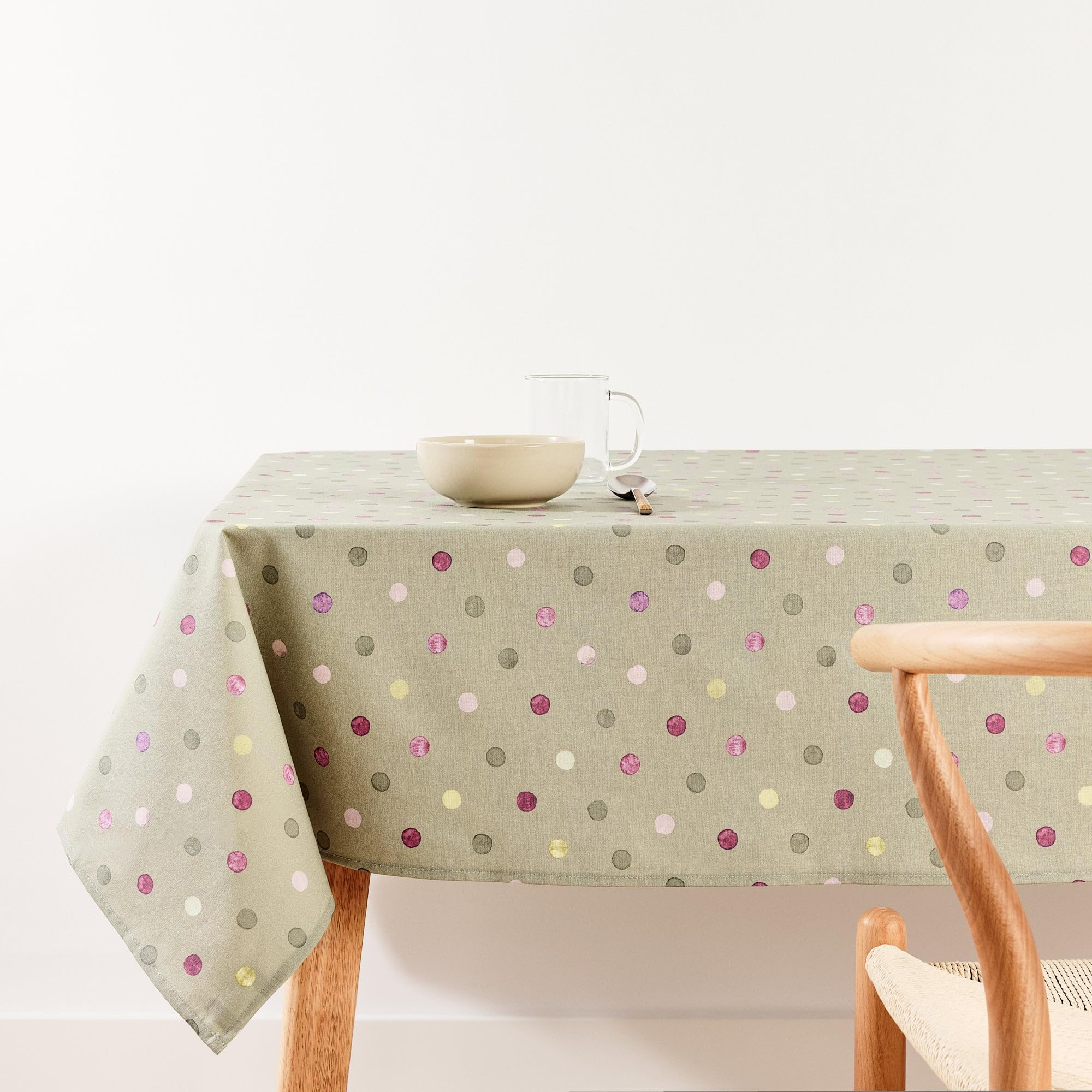 BELUM | Stain Resistant Tablecloth Size 240 x 155 cm - Extra Soft Touch Tablecloth Colour Multicolor - Tablecloth 100% Made in Spain Fabric 100% Organic Cotton - Tablecloth Model 0120-356
