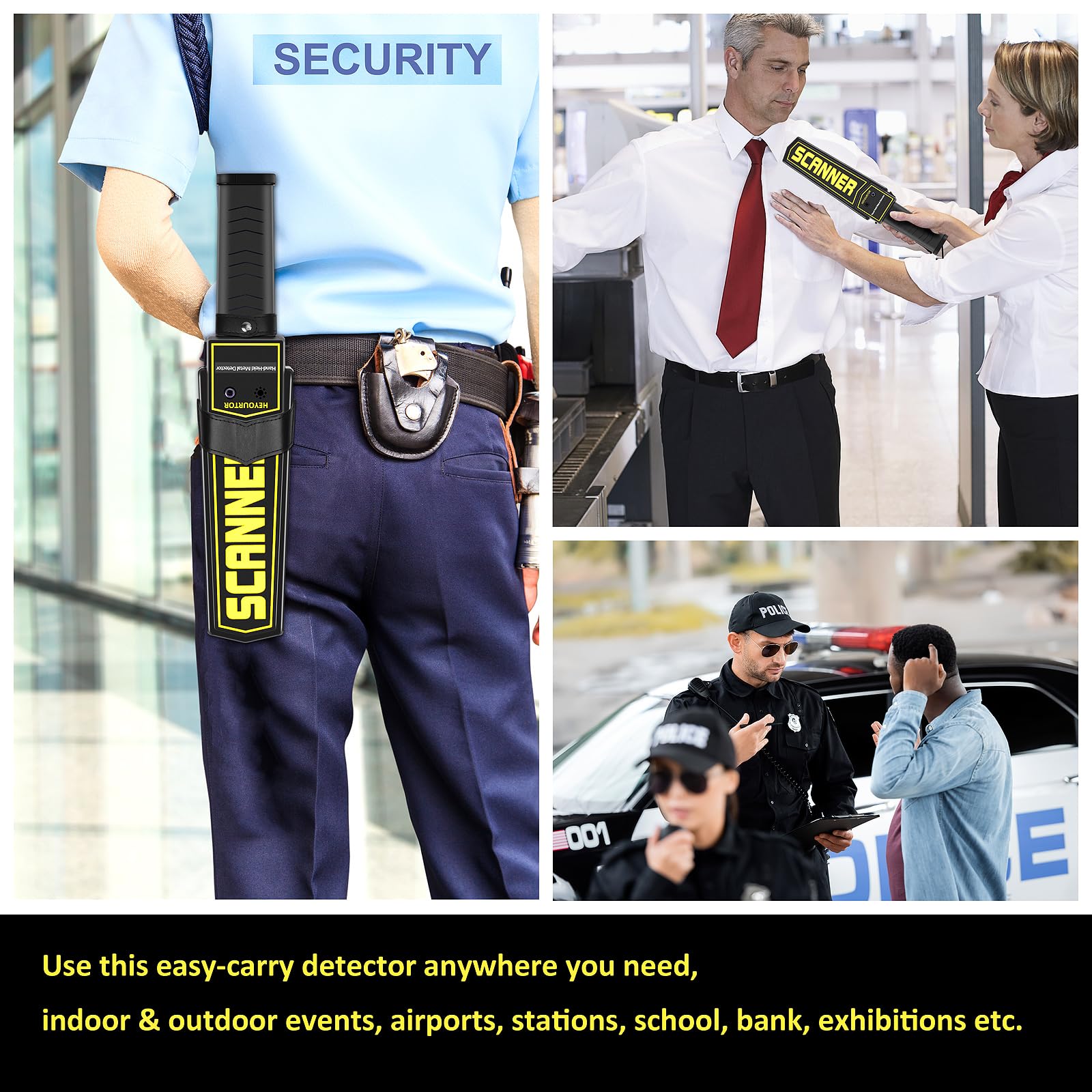 Generic Detecteur metaux portable pliant securite portatif fouille à