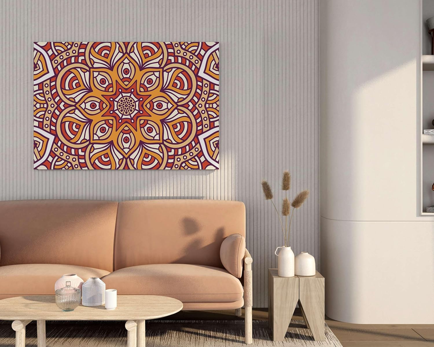 Crafted Treasures Mandala Art Painting For Wall Decoration With Frame Canvas Painting For Living Room Bedroom Home Office & Hotels (34 inch x 22 inch CH-MP-LDP9)