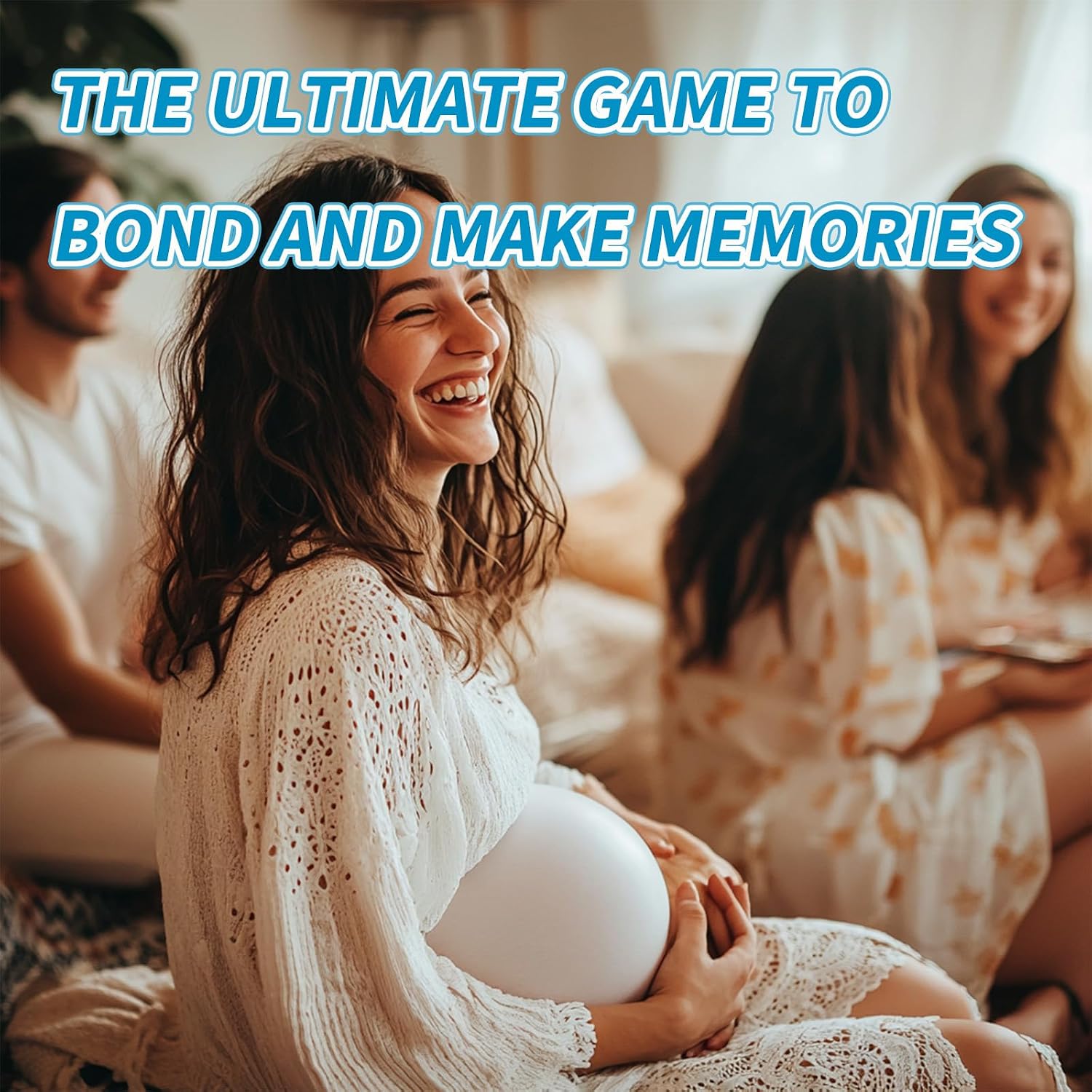 YUBAIHUI 6 Sets Baby Shower Games Bridal Shower Games Funny Activities - Funniest Baby Shower Game Ever, Ice Breakers for Boy or Girl, Swing Bite Pacifier Race (Blue)