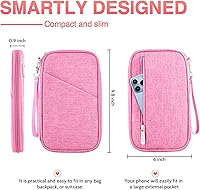 Vista 2 de Passport Holder Family, Women Rfid Blocking Passport Wallet, Travel Document Organizer Premium Wallets Passport Holders Bag