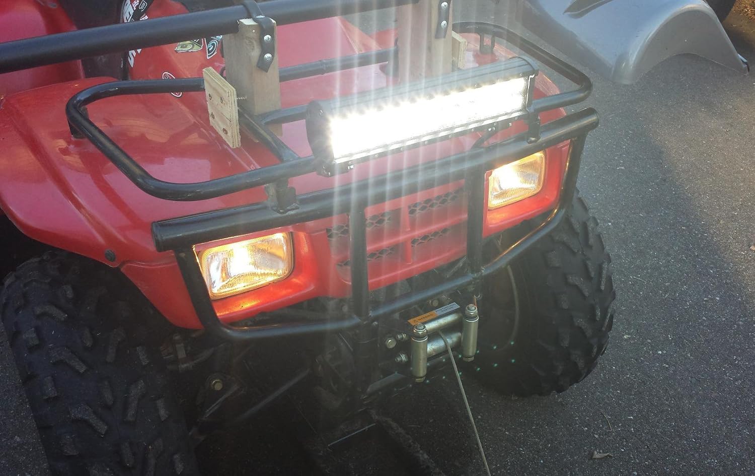 AUXTINGS 12 inch 72W Led Work Light Bar Spot Flood Combo Off road Lamp Lights Lighting for Jeep off road Van Camper Wagon ATV AWD SUV 4WD 4x4 Pickup Van with Mounting Bracket