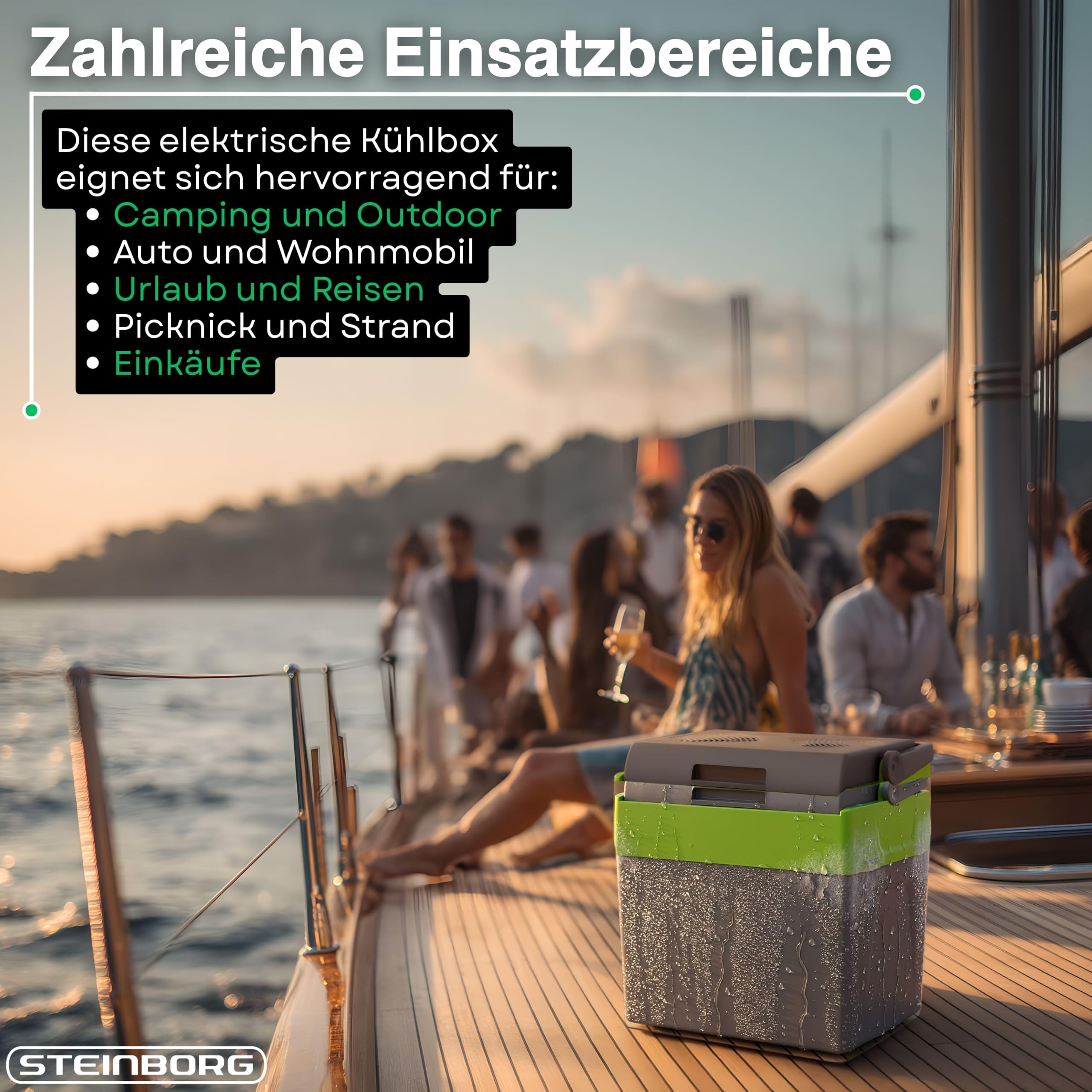 30 Liter 2in1 Kühlbox | Elektrische Kühlbox | Kühltasche | Isoliertasche | Thermobox | Warmhaltebox | Auto | Camping | Thermal Kühlbox