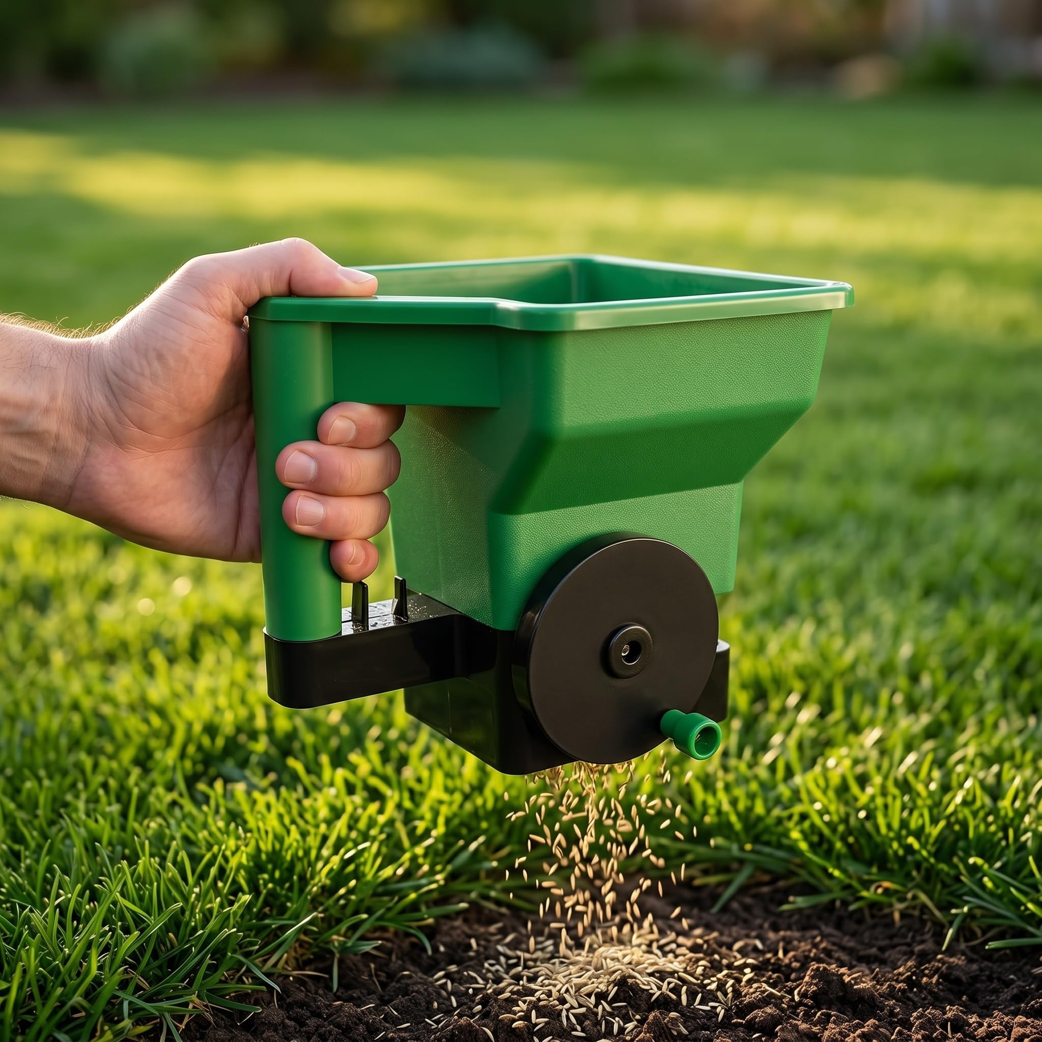 Spandiconcime Manuale per Prati, Spandiconcime, Sale E Antigelo per Semi Derba A Funzionamento Manuale, Spandiconcime Portatile per Prato per Semina E Disgelo di Precisione