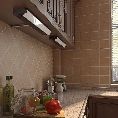 Miniatura 8 de GetInLight luz LED para parte inferior de gabinete, giratoria, de 3 niveles de color, para atenuador, con cables y enchufe, blanco cálido de 2,700