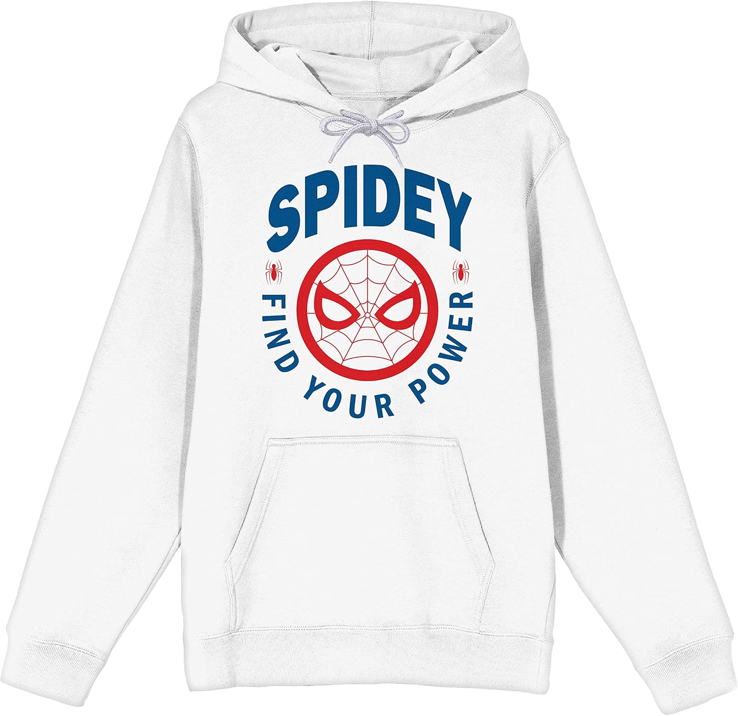 Bioworld Marvel Spiderman Spidey Icon Find Your Power Men's White Long Sleeve Packaged T-Shirt-S